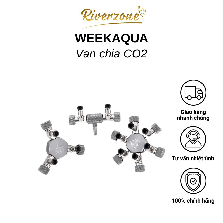 Week Aqua CO2 วาล์วแบ่งคุณภาพที่โดดเด่น 2, 3 หรือ 6 หัวเสริม