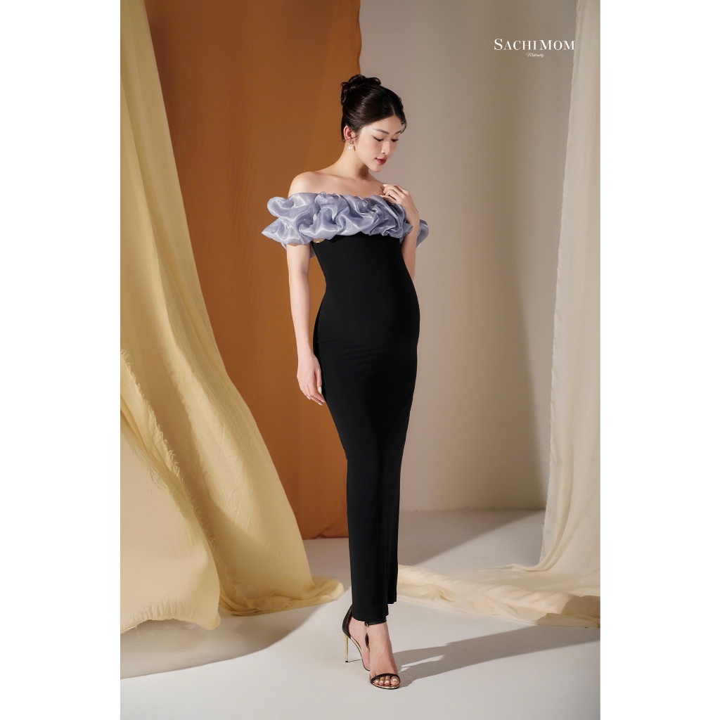 SACHIMOM Gown DRESS - HAZEL DRESS Slim Off Shoulder Party Gown