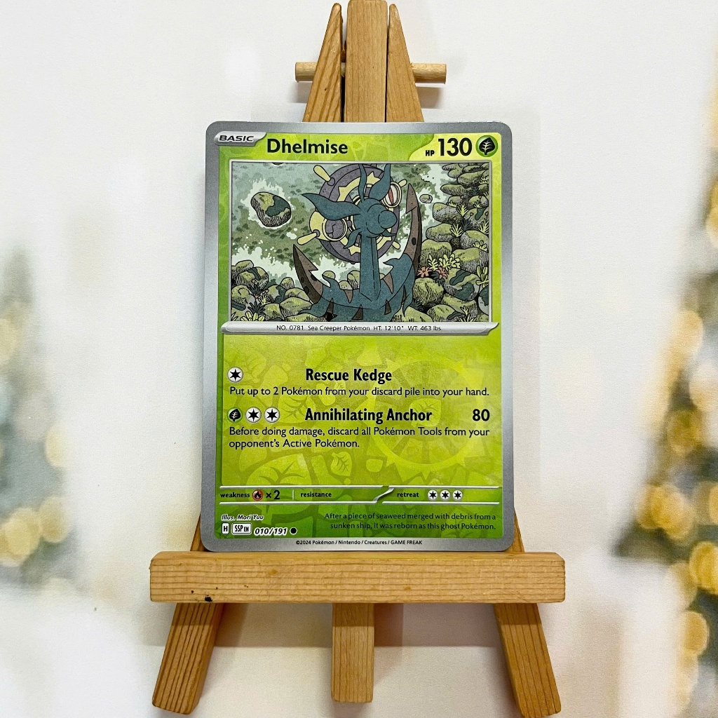 Pokemon Dhelmise Picture Card 010/191 - Surging Sparks Common Reverse Holo English Odd Card