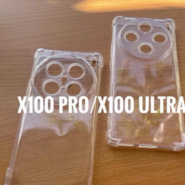 Vivo X100 Ultra, X100 Pro, X100S, X100S Pro เคสกันกระแทกป้องกันกล้องแบบใส