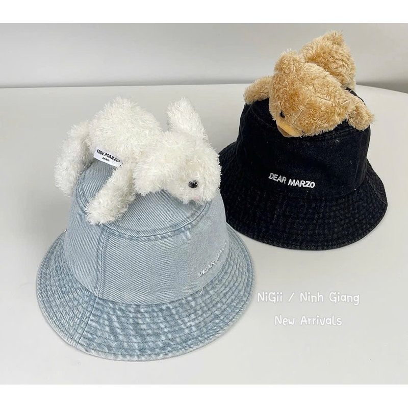 13DE MARZO BEAR RABBIT BUCKET HAT