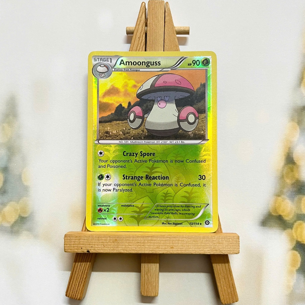 Pokemon Amoonguss 13/114 Picture Card - Odd Card XY Steam Siege Rare Reverse Holo English