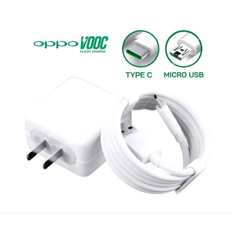 Oppo VOOC fast charger เครื่องชาร์จ oppo ชาร์จเร็วสุด และสายชาร์จ oppo Type C