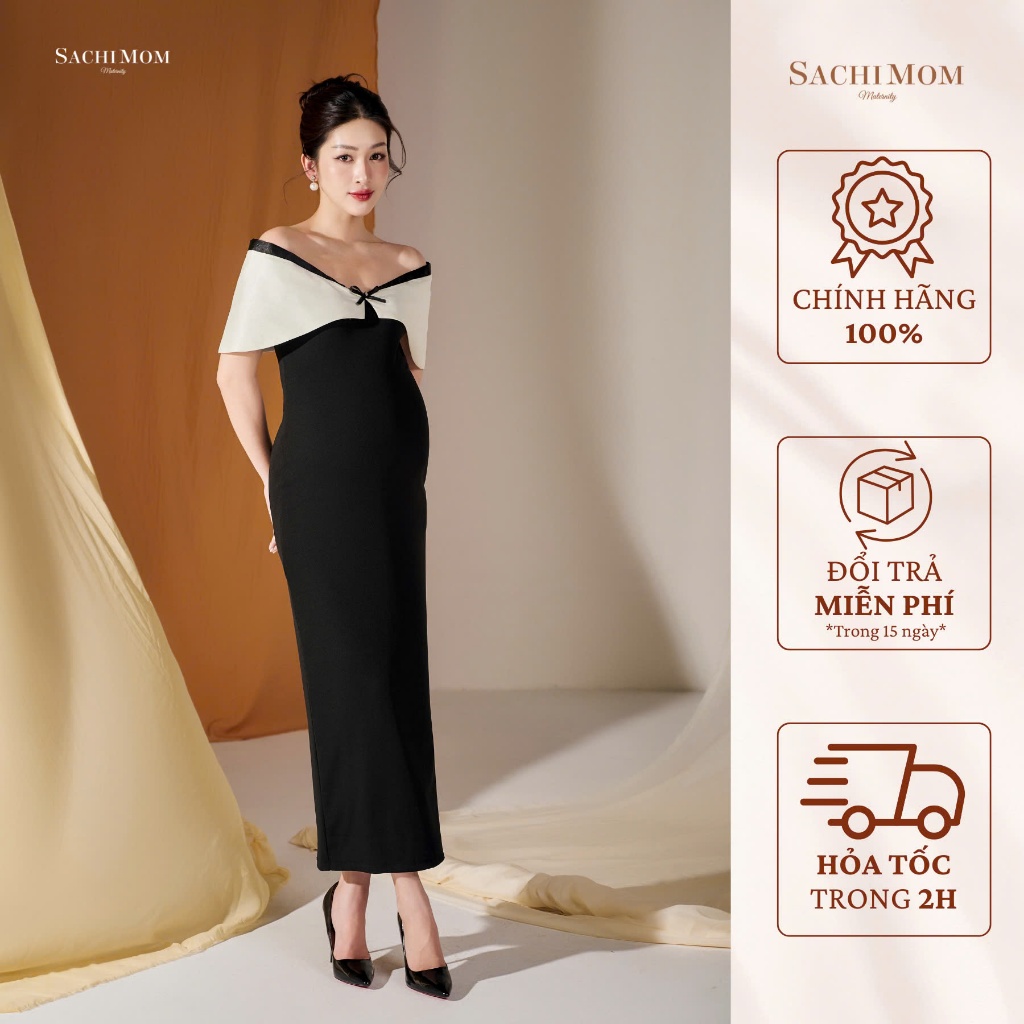 SACHIMOM Gown DRESS - WENDY DRESS Embellished Off Shoulder Gown