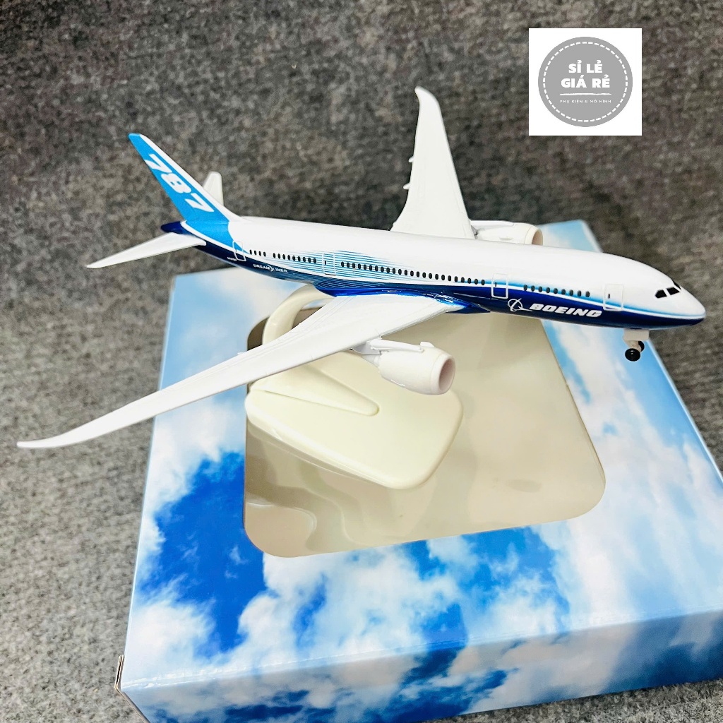 โบอิ้ง B787-8 Dreamliner BOEING LIVERY เครื่องบินรุ่น 1:400 Scale Moving Wheels + ขาตั้งจอแสดงผล