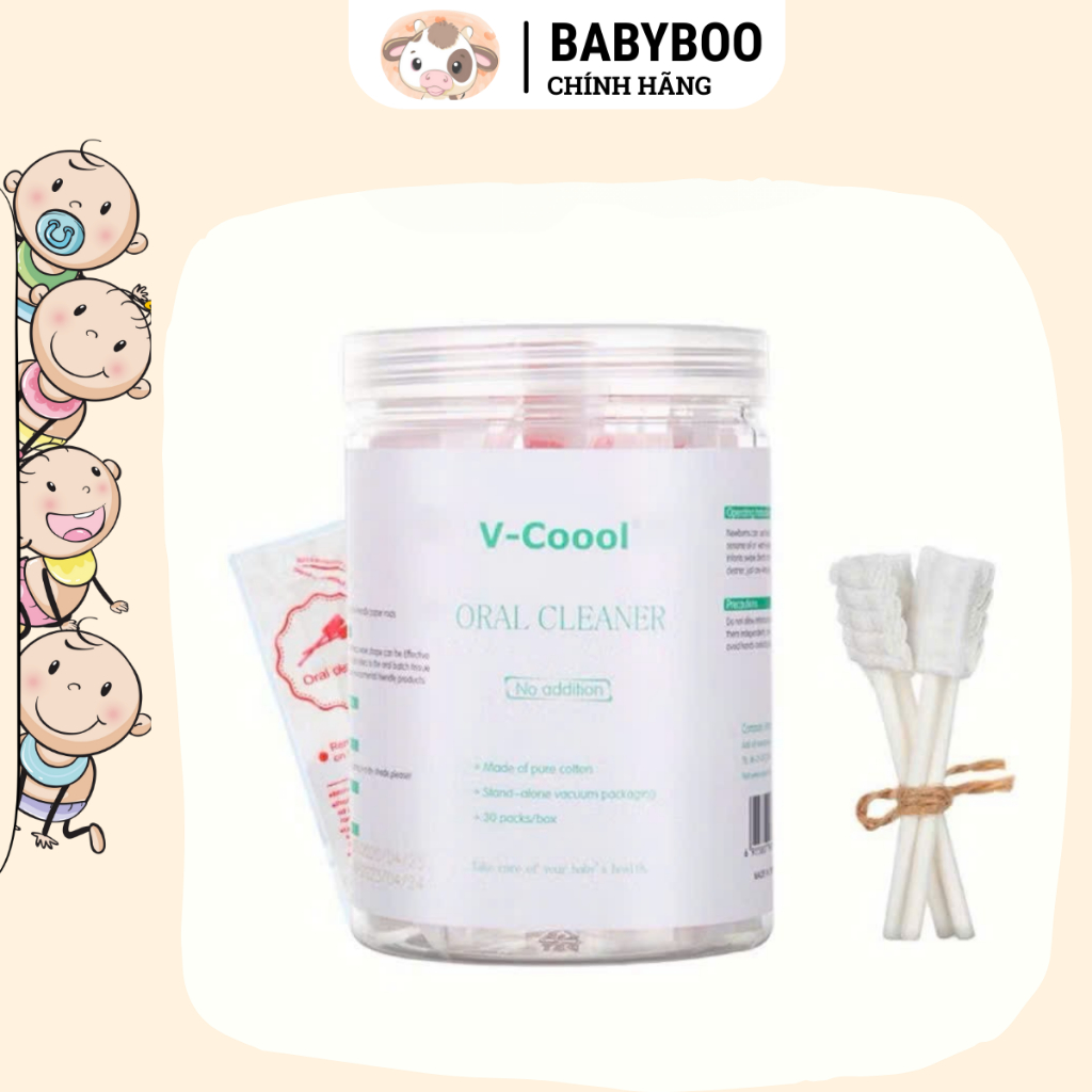 ของแท้ Kuta, Vcoool แท่งทําความสะอาดปาก 30 แท่ง [babyboo]