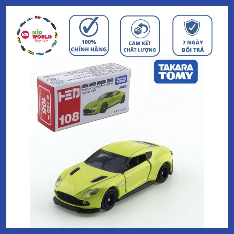 Tomica Box Aston Martin Vanquish Zagato รถโมเดล เลขที่.108. สเกล 1:62.