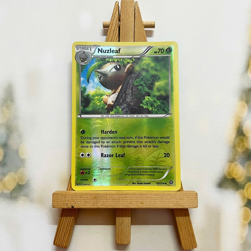Pokemon Nuzleaf 10/114 Picture Card - Odd Card XY Steam Siege Uncommon Reverse Holo English