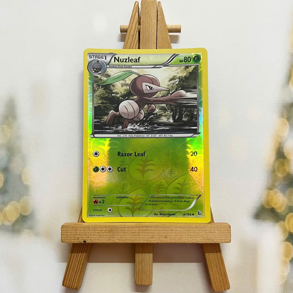 Pokemon Nuzleaf 6/106 Picture Card - Odd Card XY Flashfire Uncommon Reverse Holo English