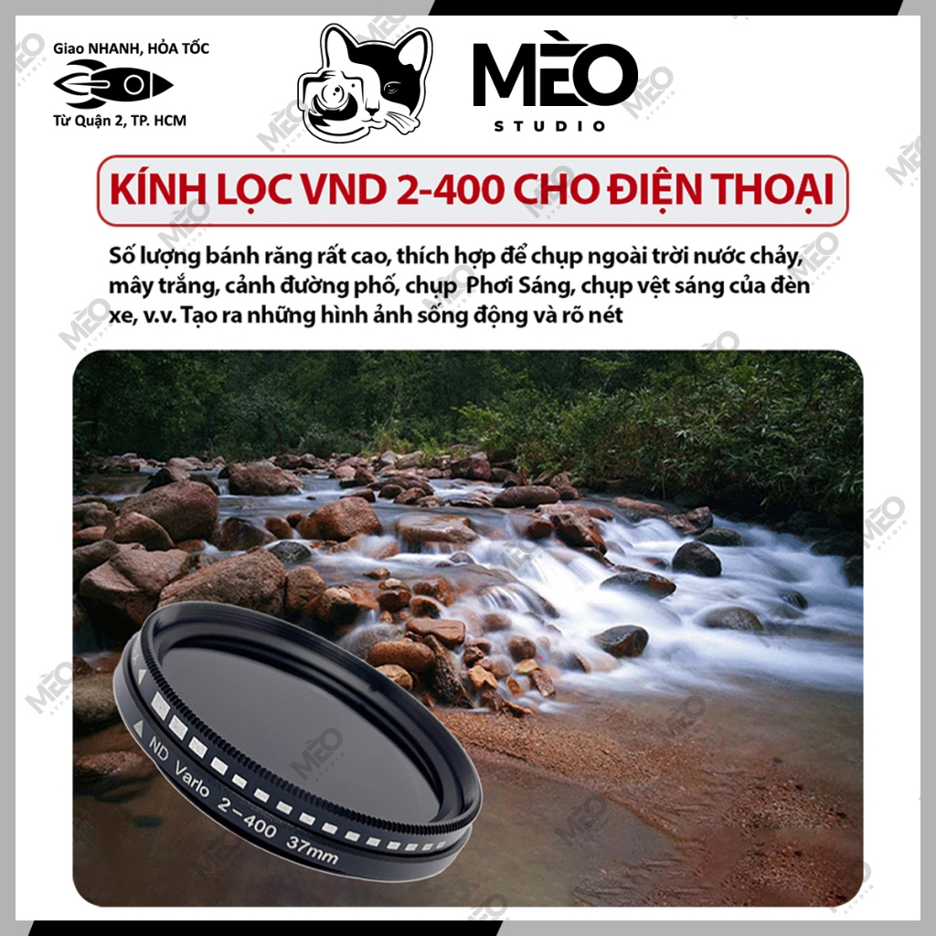 ND2-400 Filter 37mm, 52mm สําหรับโทรศัพท์ในตอนเช้า, ตอนเย็น - 915