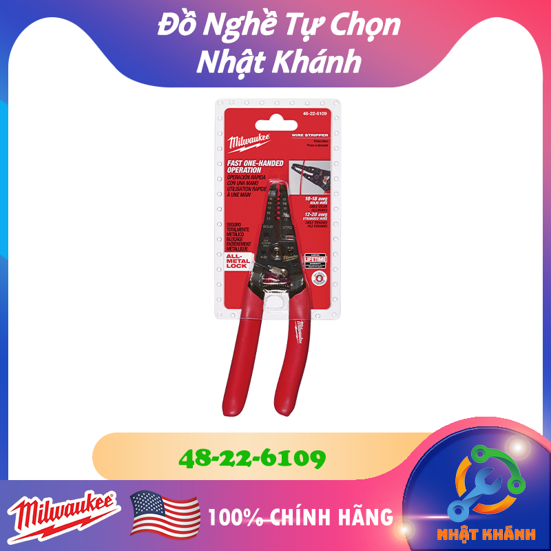 Milwaukee 48-22-6109 คีมปอกสายไฟอเนกประสงค์ 5-in-1 180mm [ของแท้ USA/USA]