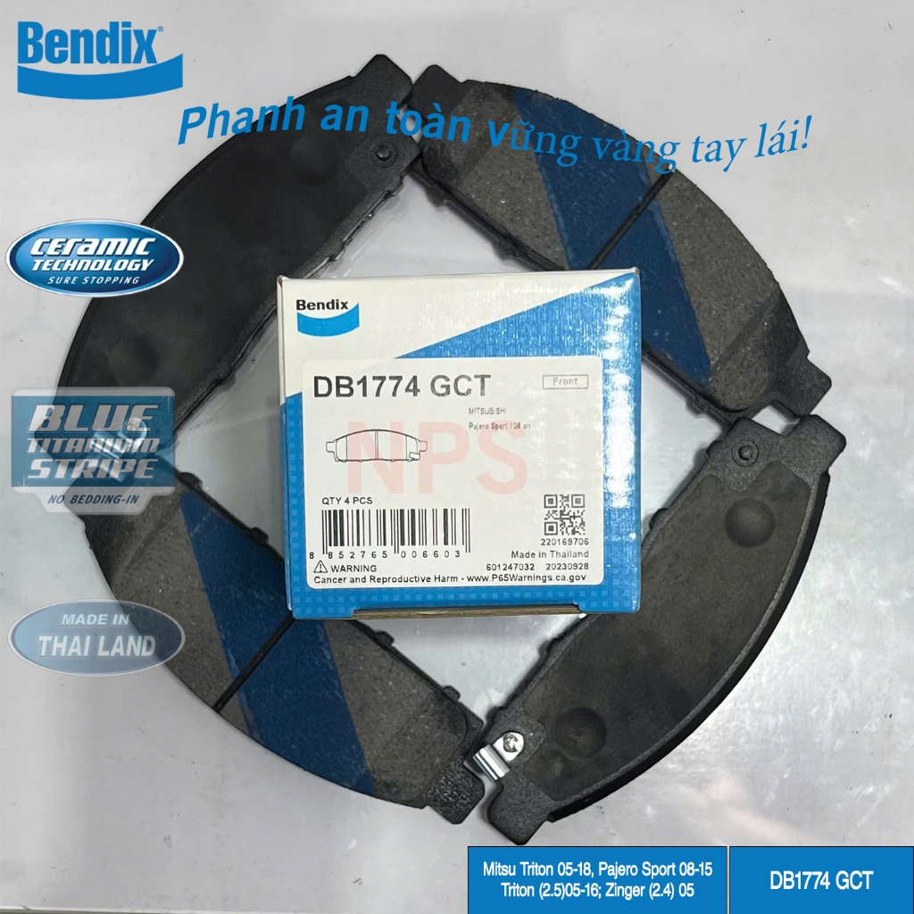 พ่อชนะ Mitsu Triton 05-18, Mitsu Pajero Sport 08-15; Zinger 2005 (Bendix)-DB1774GCT