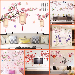 Decal dán tường hoa đào decor trang trí nhà cửa, decor trang trí tết