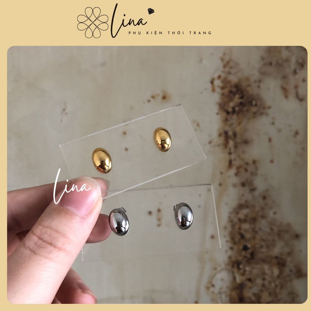 ต่างหูถั่วนําโชคขนาดกะทัดรัดสไตล์ใหม่ S925 แฟชั่นชุบเงิน LINA BTHD-34