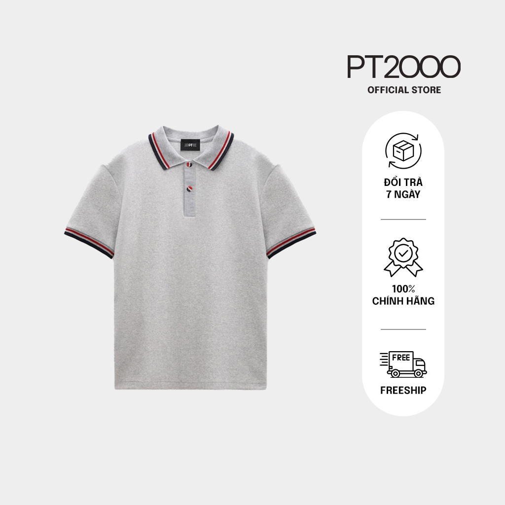 เสื้อโปโลผู้ชาย PT2000 ผ้าคอตตอนจั๊มหนา เรียบหรู ในรูปแบบปกติ (APM-M10)