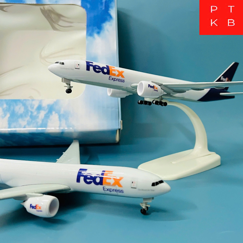 FedEx Express" Model Airplane บริษัทขนส่งทั่วโลก FEDEX เครื่องชั่งโลหะผสมคุณภาพสูง 1/400 20CM