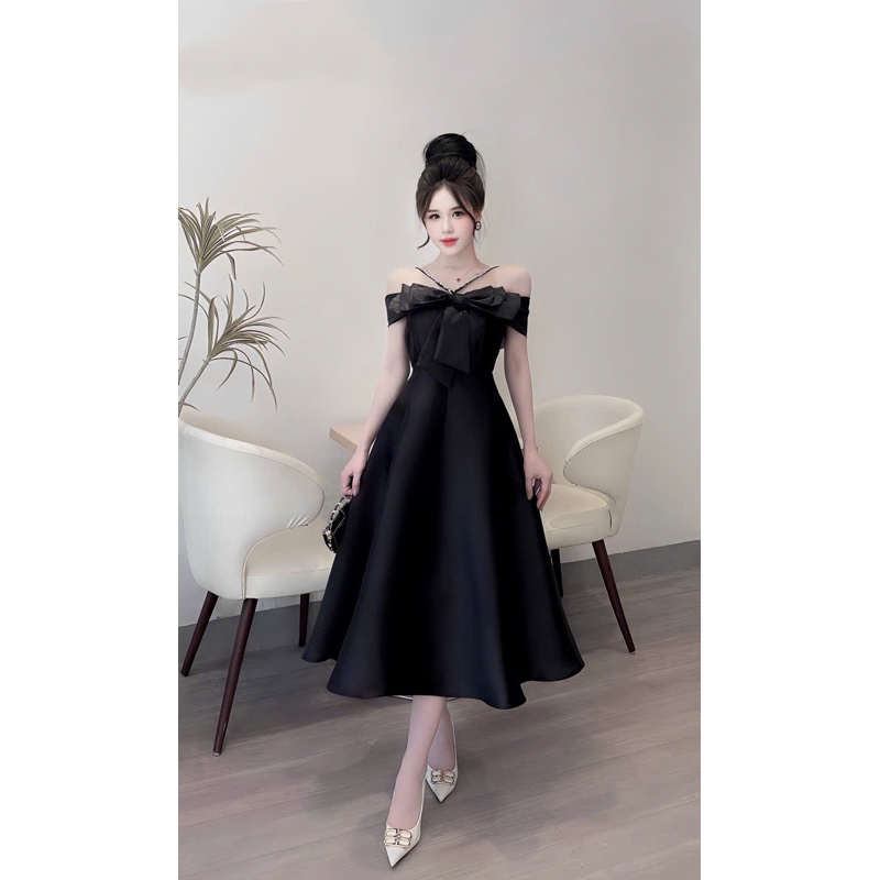 LUXURY NYC OFF THE SHOULDER TAPTA DRESS WITH 2 สาย BREAST สําหรับ GOING OUT, PARTY, WEDDING, YEAR-END PARTY DRESS