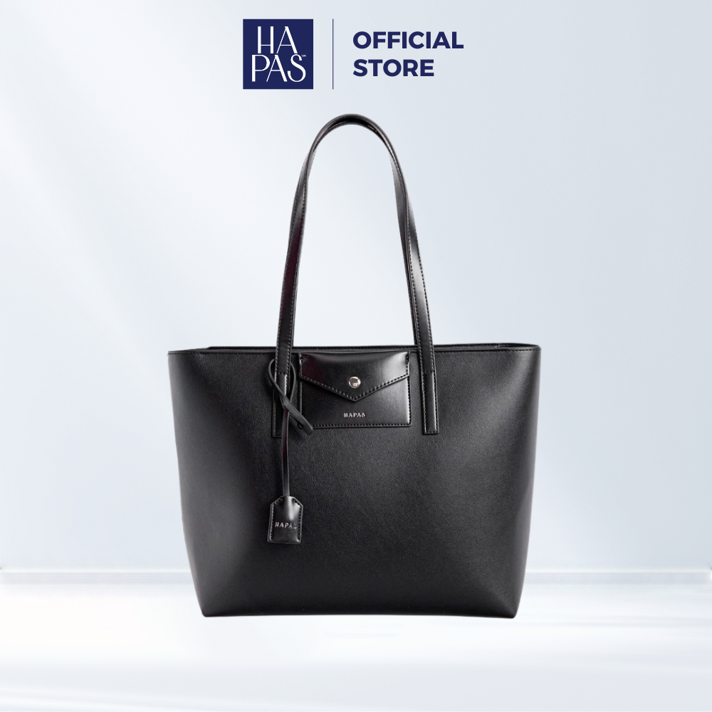 Hapas Womens Tote Bag Mixed Leather Tiny Pocket Large Size HAPAS - TOT240745 -กระเป๋าหนังคุณภาพสูงขอ