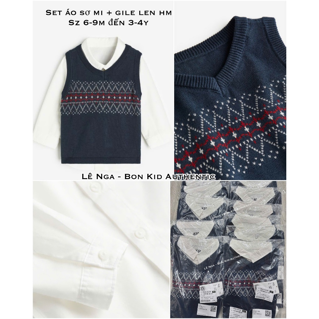 HM เสื้อ+กั๊กไหมพรม Set size 6-9m to 3-4y (READ NOTES CAREFULLY)