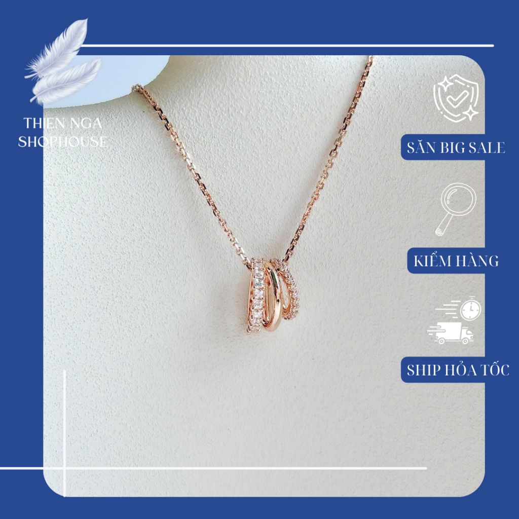 SWAROVSKI สร้อยคอสวารอฟสกี้ สร้อยคอผู้หญิง Hyperbola ใหม่ ประณีต สง่างาม และผู้หญิง fullbox Thien_ng