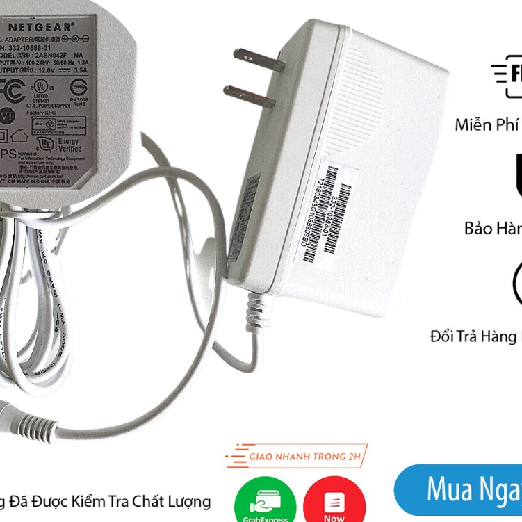 แหล่งพลังงาน 12V 3.5A netgear 2ABN042F สําหรับ RBR50 เราเตอร์ AC3000 US สีขาว PA7000P 12V3.5A ShopLinhKienM2M