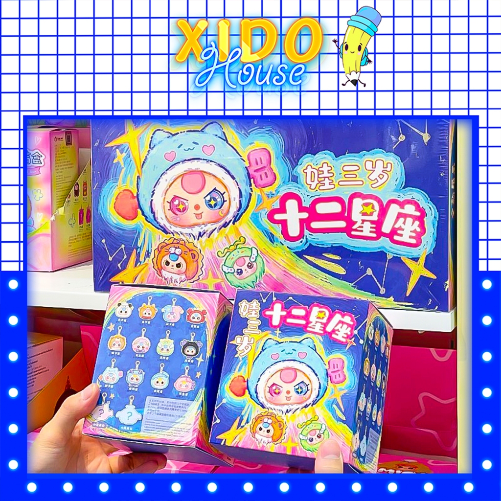 (1ชุด/ 6กล่อง) BlindBox Baby Three 12 Zodiac Sign เวอร์ชั่น - 12 ราศีน่ารัก - VPP.XIDO