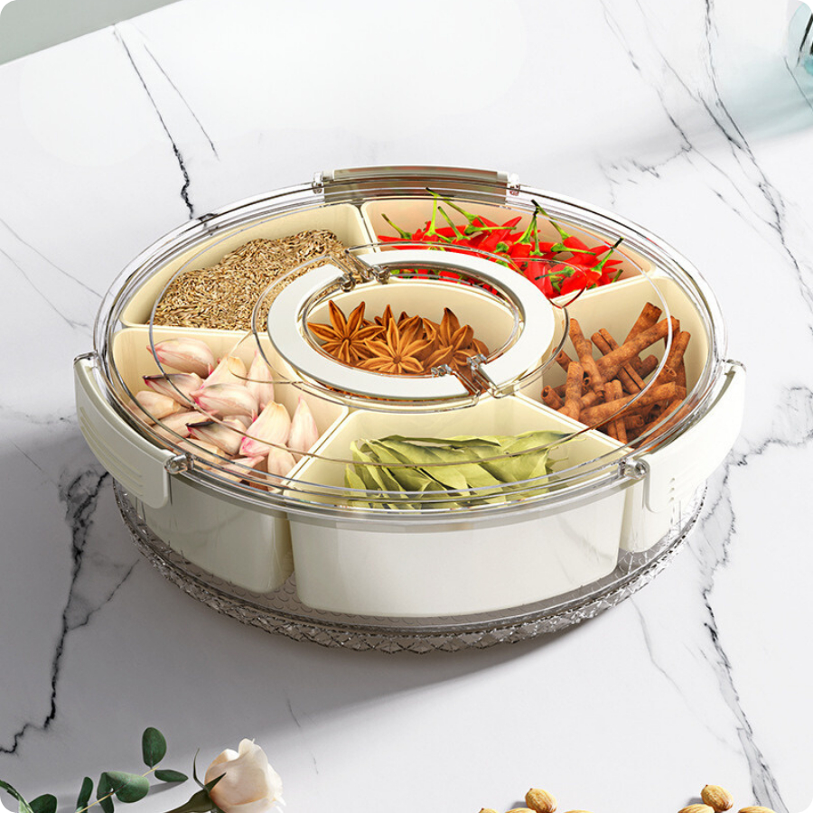 2025 Tet Jam and Confectionery Tray DEMI Tet Jam Box พร้อมที่จับแข็งแรงสีขาว Tet ห้องนั่งเล่นตกแต่ง