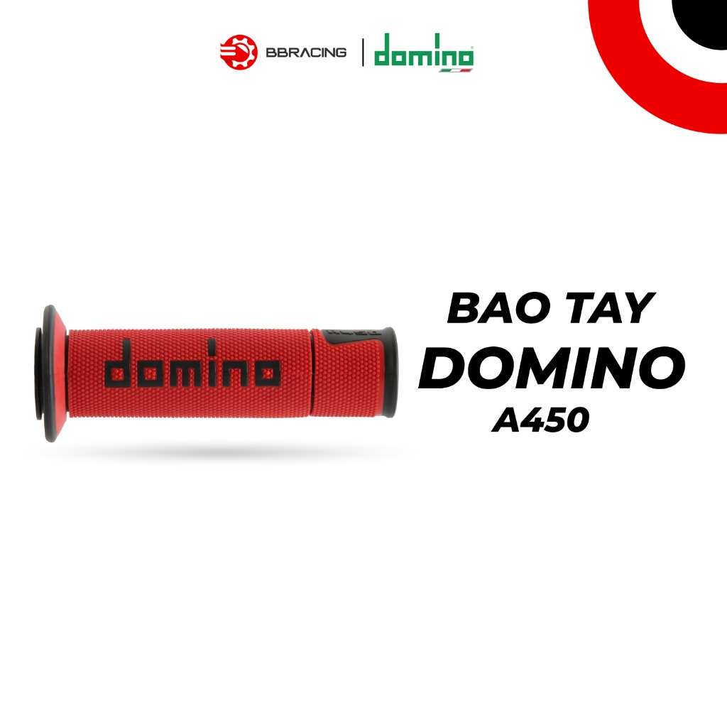 ถุงมือ Domino A450 - แดง/ดํา