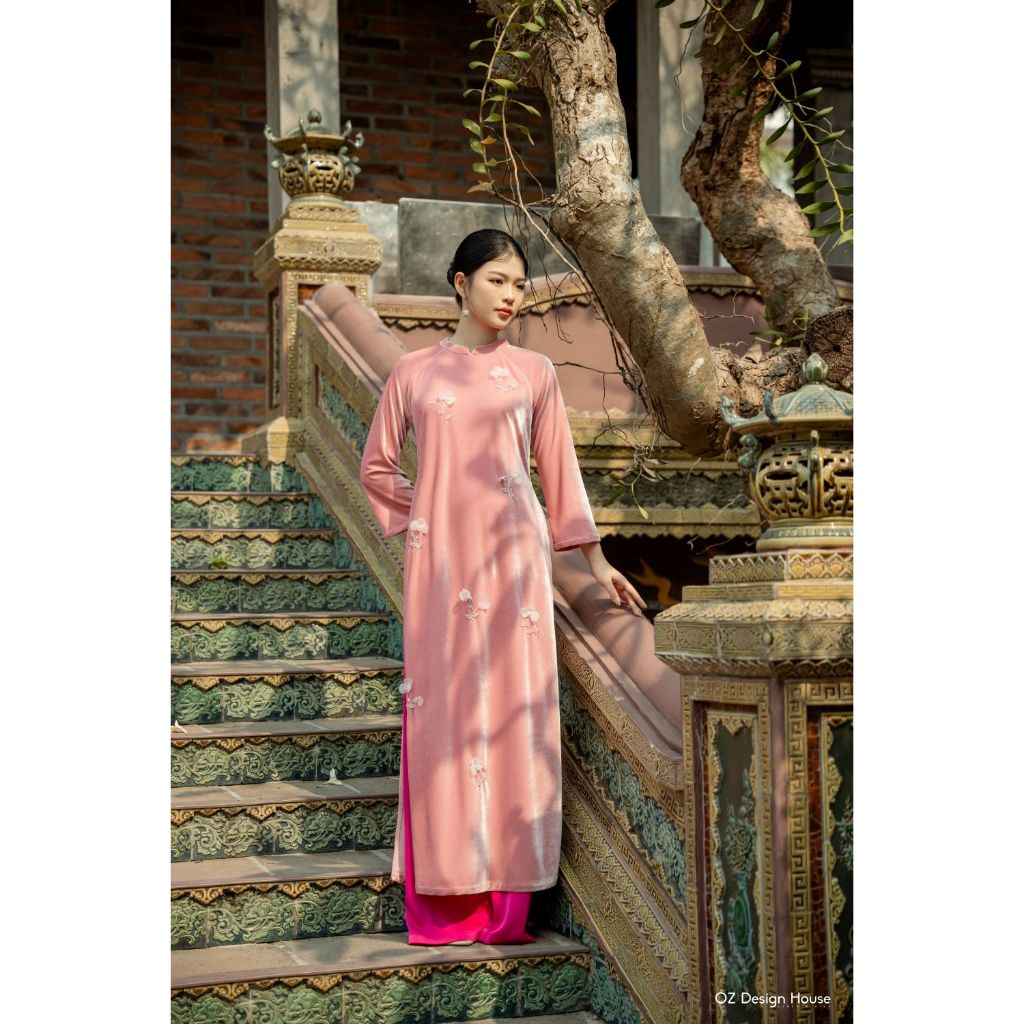 OZ Design House QUAD521TET25 ผ้าไหมบัวสีชมพูดิบ