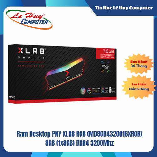 Ram Desktop PNY XLR8 RGB (MD8GD4320016XRGB) 8GB (1x8GB) DDR4 3200Mhz