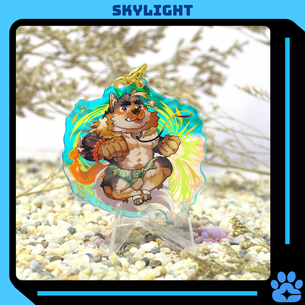 Furry STERIO พวงกุญแจ/พวงกุญแจ - Live A Hero - Mica Plastic 6cm (สีรุ้ง/ธรรมดา)