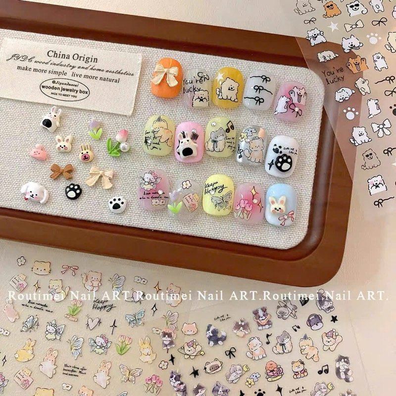 5D EMBOSSED STICKER DOG AND CAT STICKER (NO 1008 972)