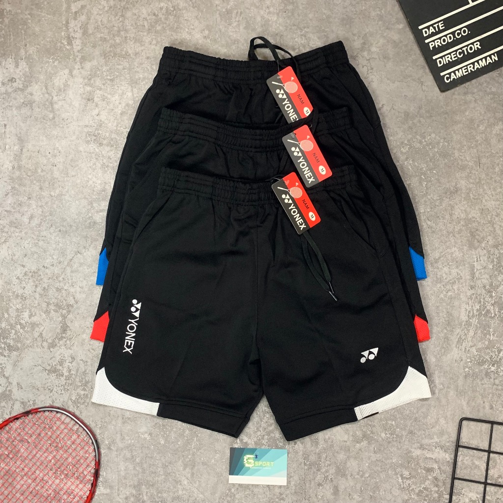 กางเกงแบดมินตัน Yonex รุ่นใหม่ กางเกงแบดมินตันสีดําพร้อมปักโลโก้