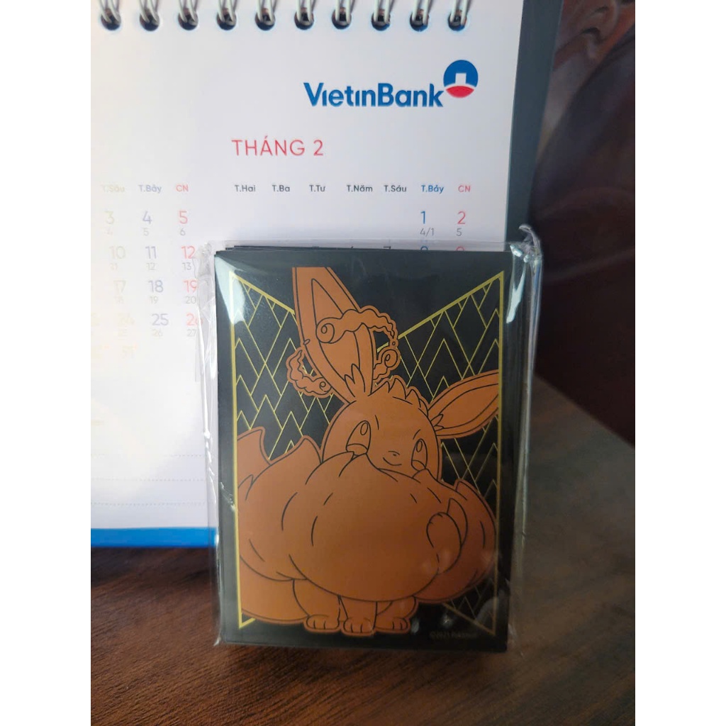 Pokemon Card Sleeves - Shining Fates Eevee VMAX Card Sleeves - Nintendo ของแท้