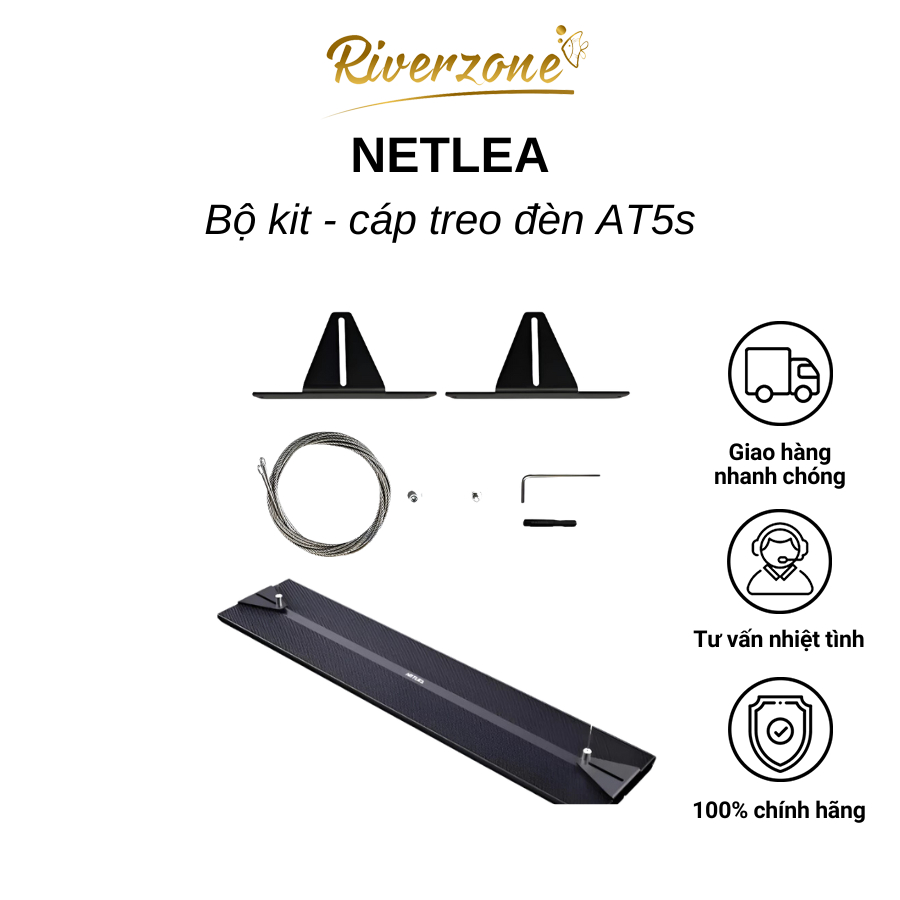ชุด - ฝาปิดอุปกรณ์เสริมที่แขวนโคมไฟ Netlea AT5s แคลมป์ราง สกรู