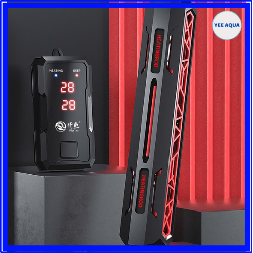 QY-928 เครื่องทําความร้อนตู้ปลาระดับพรีเมียมพร้อมจอแสดงผลอุณหภูมิ Led 2 ช่อง ความจุจาก 300w-1200w ปิ