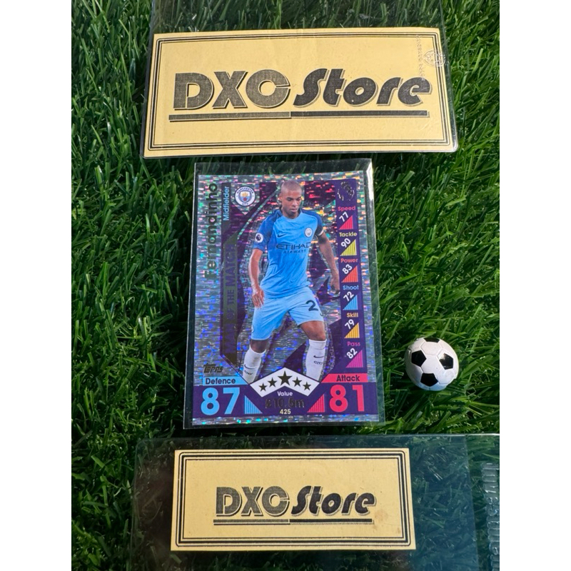 [ ของแท้ ] - MAN OF THE MATCH - TOPPS MATCH ATTAX 2016/2017 - FERNNANDINHO (MANCHESTER CITY)