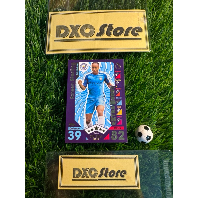[ ของแท้ ] - EXTRA BOOST - TOPPS MATCH ATTAX EXTRA 2016/2017 - RAHEEM STERLING (MANCHESTER CITY)
