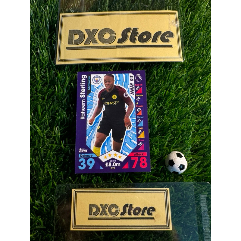 [ ของแท้ ] - AWAY KIT - TOPPS MATCH ATTAX 2016/2017 - RAHEEM STERLING (MANCHESTER CITY)