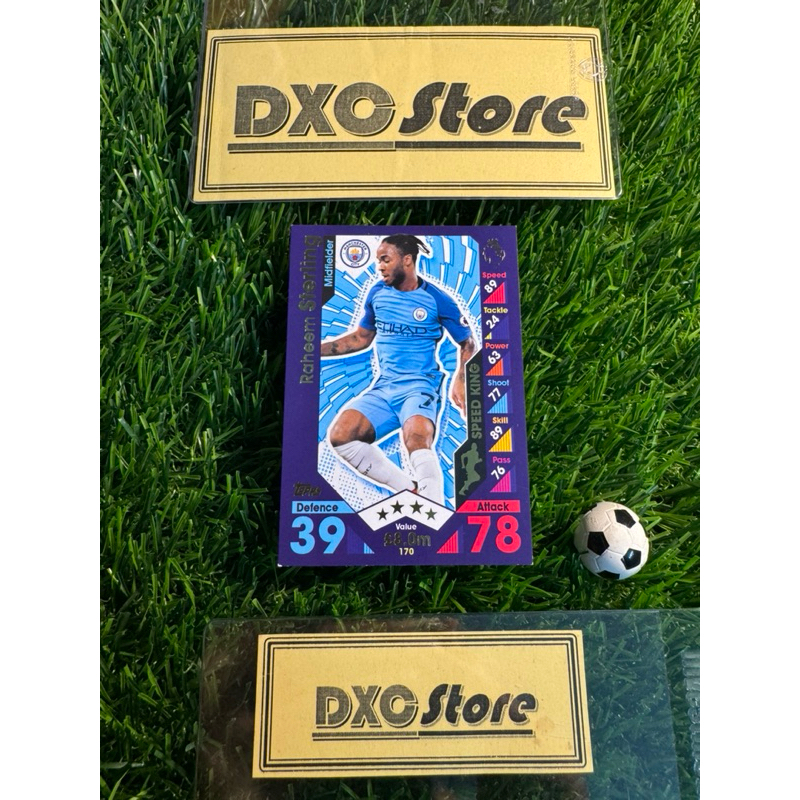 [ ของแท้ ] - SPEED KING - TOPPS MATCH ATTAX 2016/2017 - RAHEEM STERLING (MANCHESTER CITY)