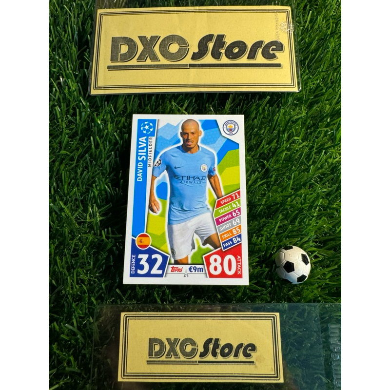 [ ของแท้ ] - TOPPS MATCH ATTAX UCL 2017/2018 - DAVID SILVA (MANCHESTER CITY)