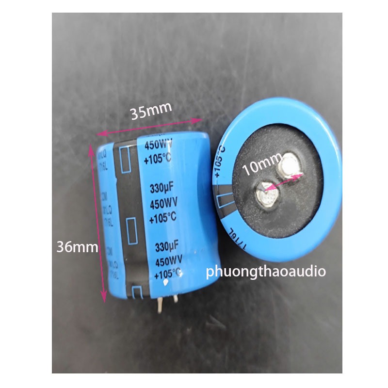 CDM คาปาซิเตอร์ 330uF 450v, ตัวเก็บประจุโพลาไรซ์ 330uf 450v