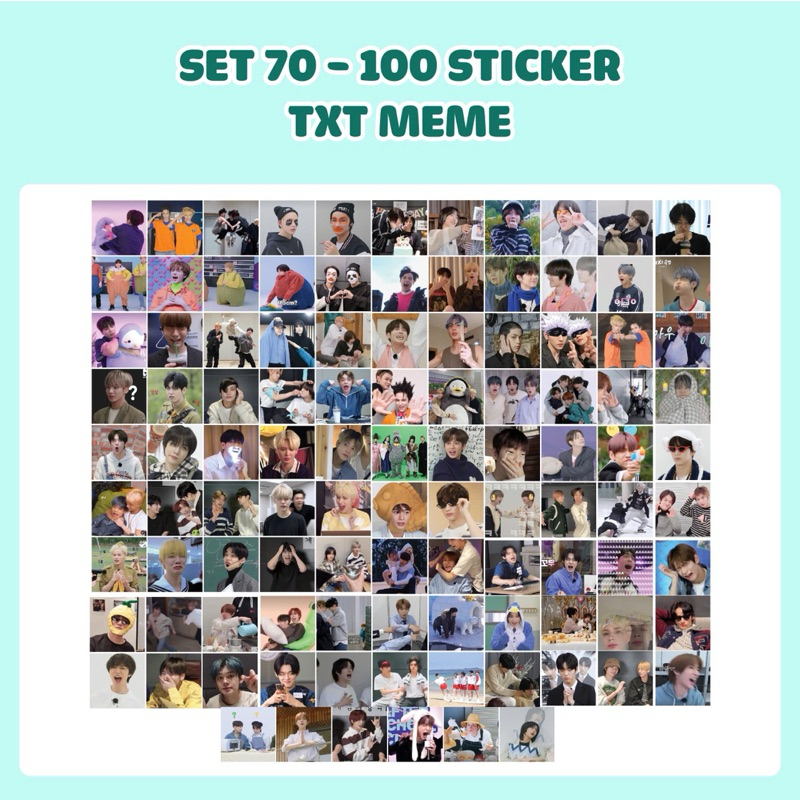 SET 70 - 100 TXT MEME FULLMEM สติ๊กเกอร์ปิดผนึก • สติ๊กเกอร์ TXT MEME FULLMEM ขนาด 4x4cm ตัดสําเร็จ