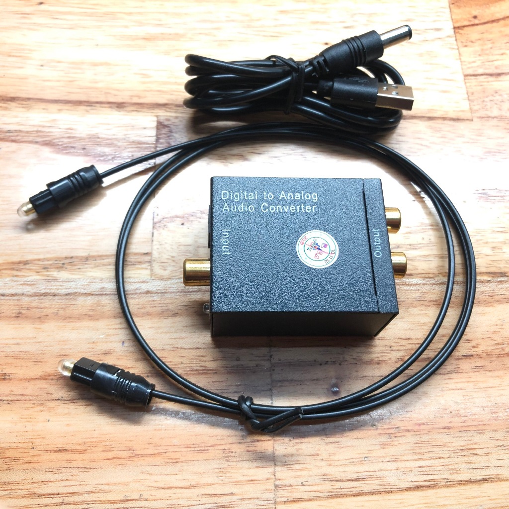 Optical to Audio AV Converter - R/L พร้อมกล่องเสริมเสียง