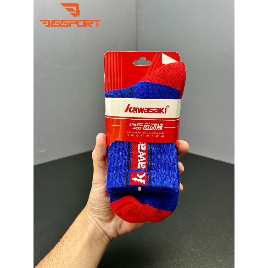 KAWASAKI ถุงเท้าแบดมินตันคาวาซากิ กิโลวัตต์-ถาม150 ของแท้สีเขียว - ถุงเท้าฝึกซ้อมกีฬาดูดซับเหงื่อ