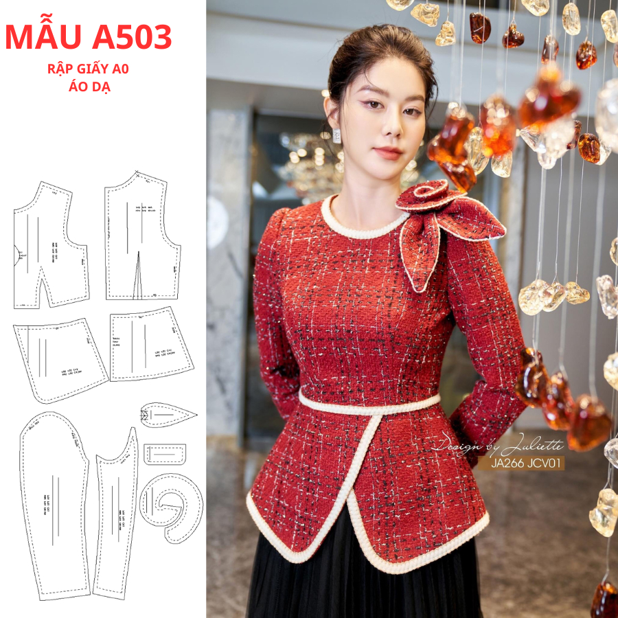 แผ่นกระดาษ A0 PEPLUM-A503 เสื้อ