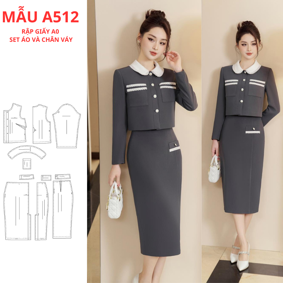 PAPER SHEET A0 เสื้อและกระโปรง SET-A512