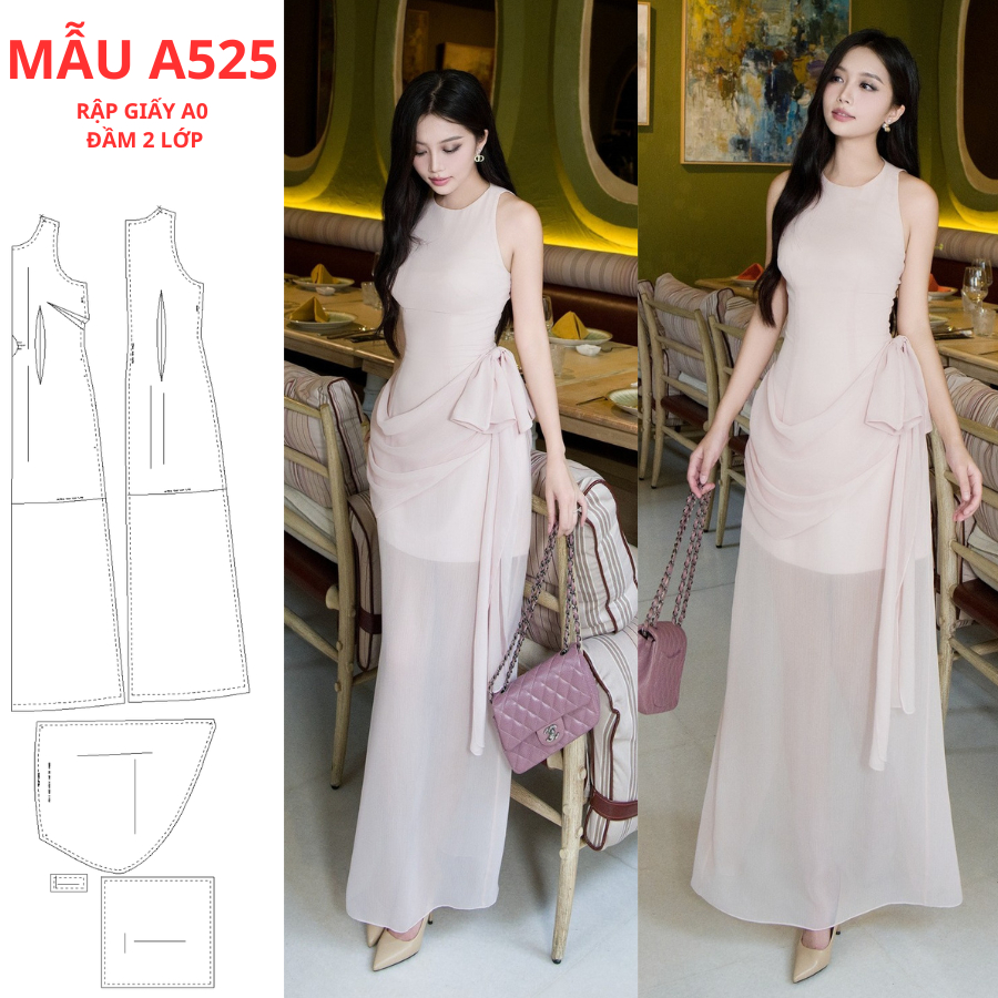 แผ่นกระดาษ A0 2-LAYER PROM DRESS-A525