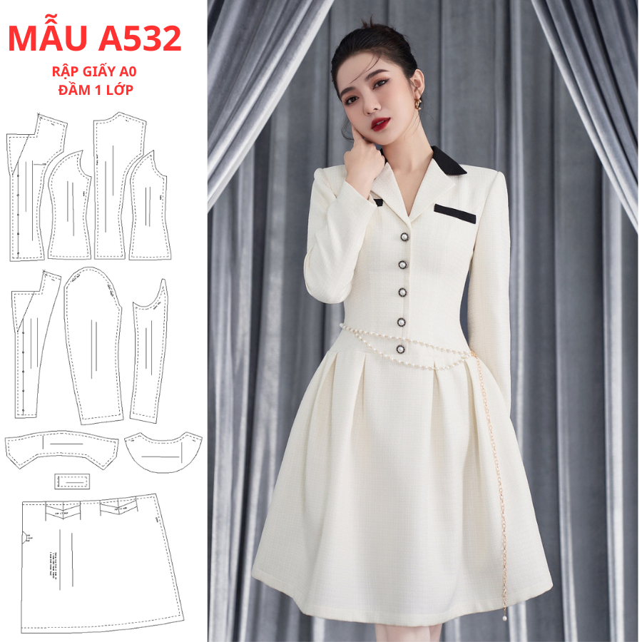 แผ่นกระดาษ A0 DRESS สําหรับผ้า-A532