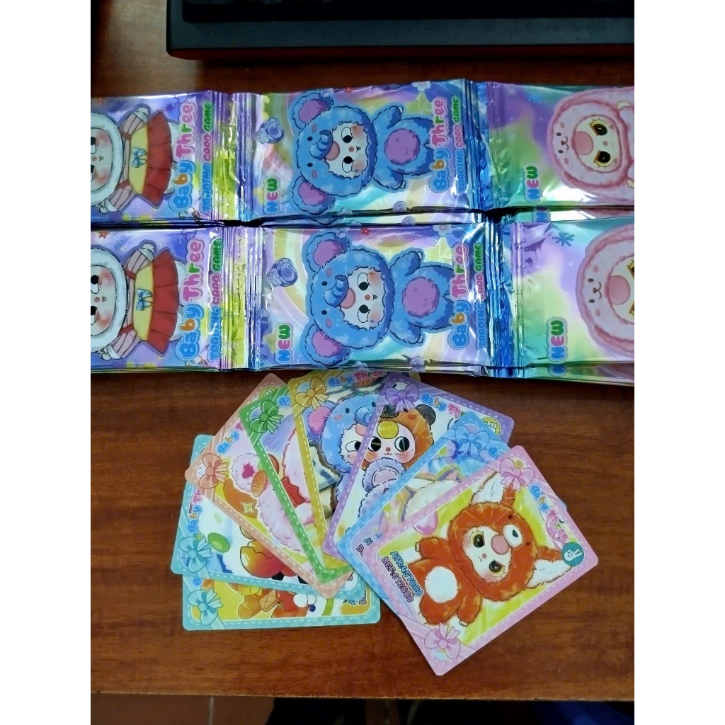 Combo 1 - 6 Packs การ์ด Baby Three สุดน่ารักสําหรับเด็กทารก